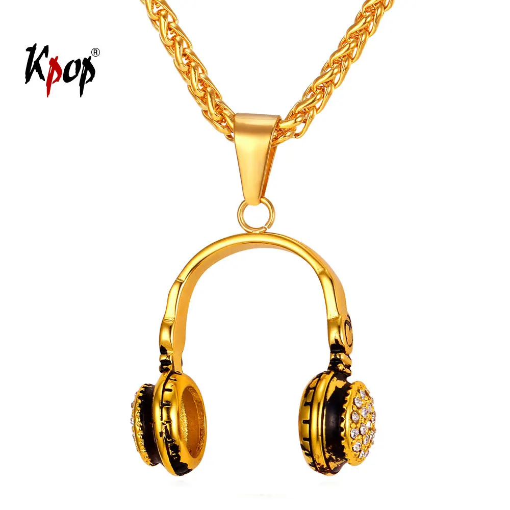 Kpop Headphone Necklace DJ Music Hiphop Punk Jewelry Love Gifts
