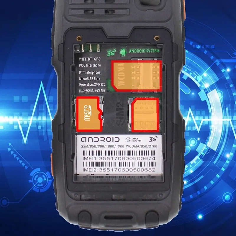 WCDMA 3G IP67 прочный водонепроницаемый открытый мобильный телефон Android WIFI мини