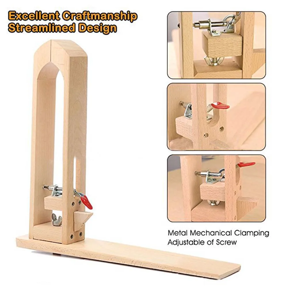 

360 Degree Rotate Wood Leather Table Lacing Desktop Sewing for DIY Stitching Leathercraft Tools _WK