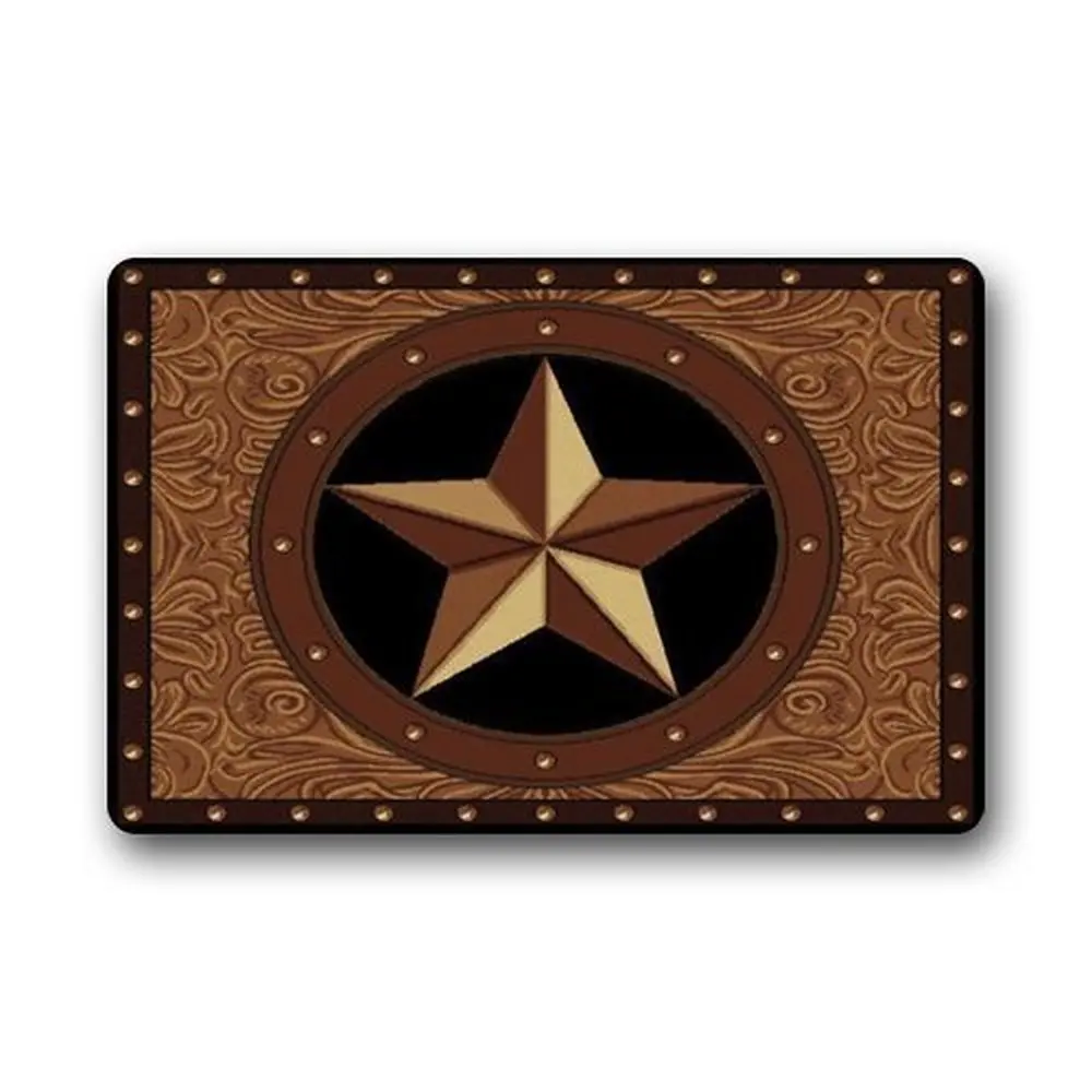 Memory Home Western Tes Star Non Slip Entrance Door Mat Washable