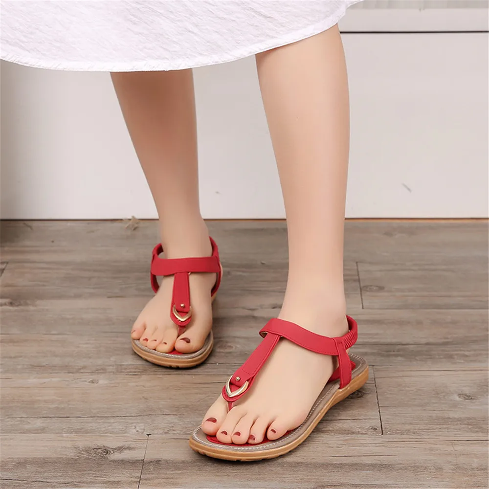 

Women's Sandals Shoes Rubber low-heeled flat Casual Summer Microfiber \Flax \PU Flip Flops Comfortable Soft Beach Slippers Shoes