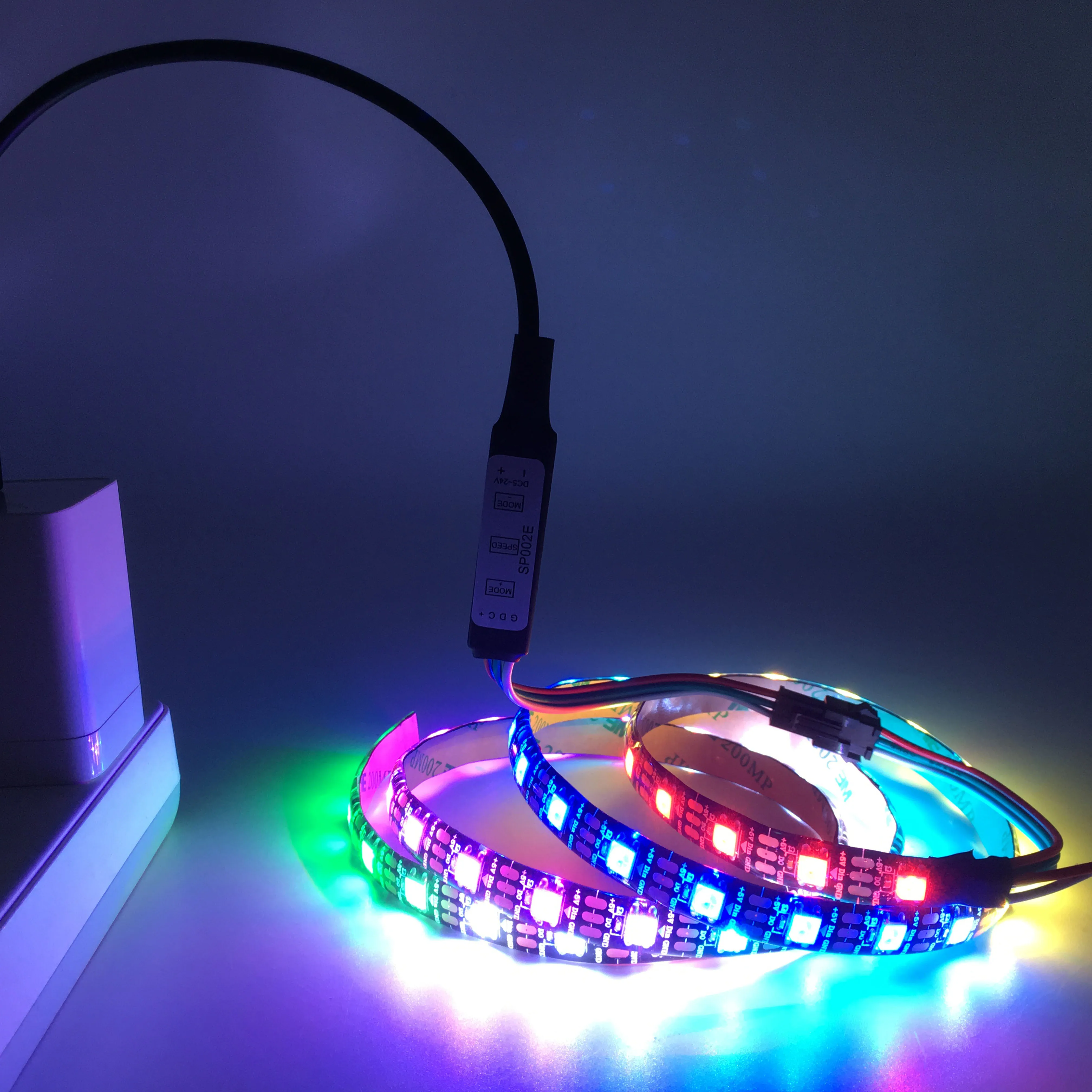 USB RGB WS2812B Светодиодная лента Адресуемая Пиксельная лента с USB контроллером для ТВ сзади под шкафом лампа DC5V 1 м/2 м/3 м/4 м/5 м