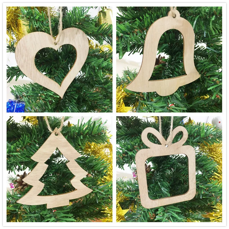 

10PCS Merry Christmas Sign Wooden Door Wall Hanging Ornaments Board for Holidays Wooden Wall Door Decoration Indoor Outdoor