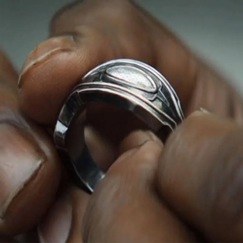 Marvel Black Panther Ring Avengers Ring Superhero Black Panther King T Challa Ring Cosplay Prop