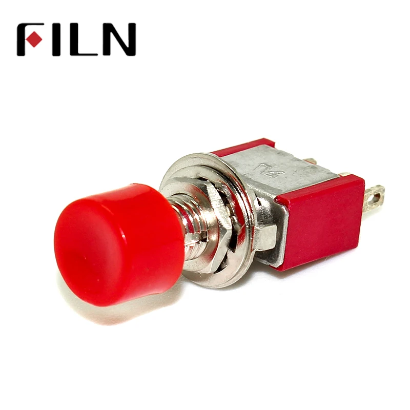 Red ON-(ON) small Toggle Switches 3Pin 6mm Mini Momentary Automatic return Push Button Switch (4)