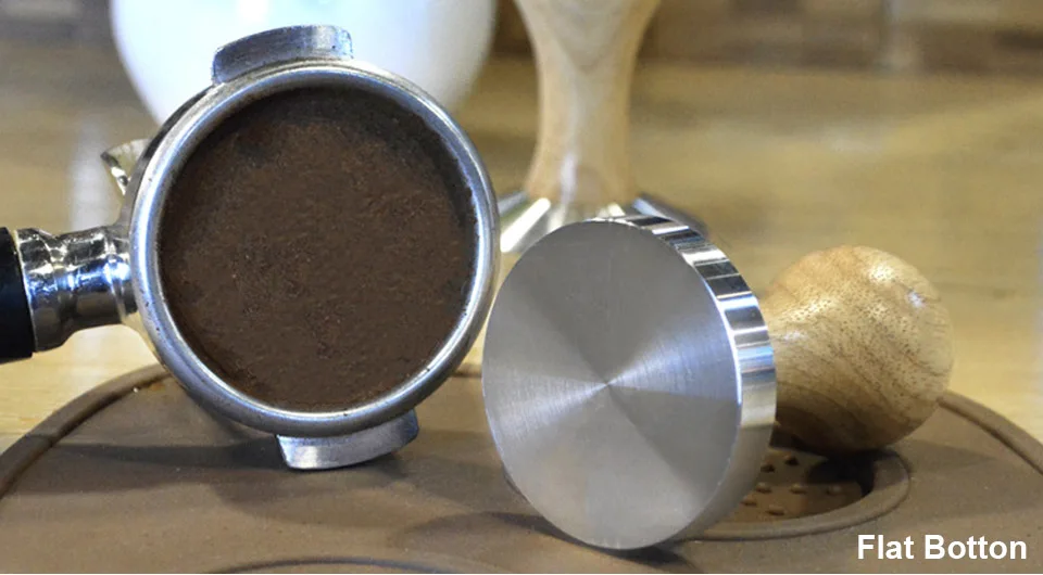 Borrey Темпер для кофе, экспрессо 58 мм Нержавеющая сталь Кофе стойка для трамбовки с ручка из плотной древесины Кофе порошок молоток плоский пульсации