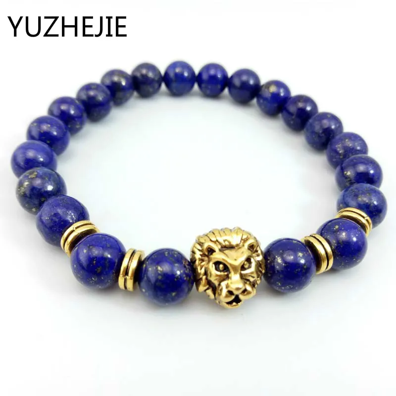 YUZHEJIE 2018 новые мужские Подарочные ювелирные изделия 8 мм Натуральная лава