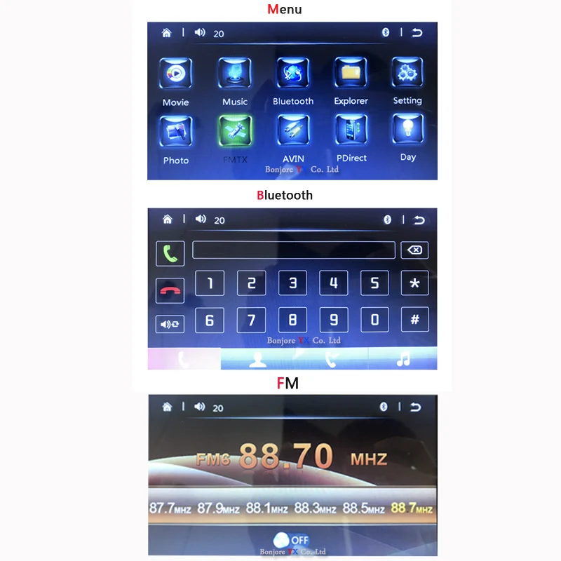 Автомобильный монитор Koorinwoo с сенсорным экраном 1024x600 зеркальный экран TF USB Bluetooth