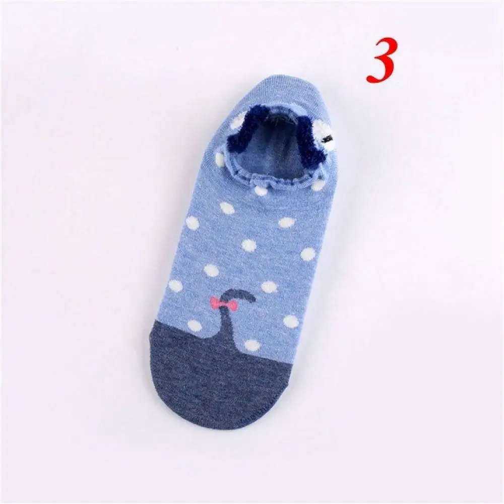 Ни один 3D Low Cut Для женщин носки пед девушки мягкие животных 18 Horsiery мультфильм