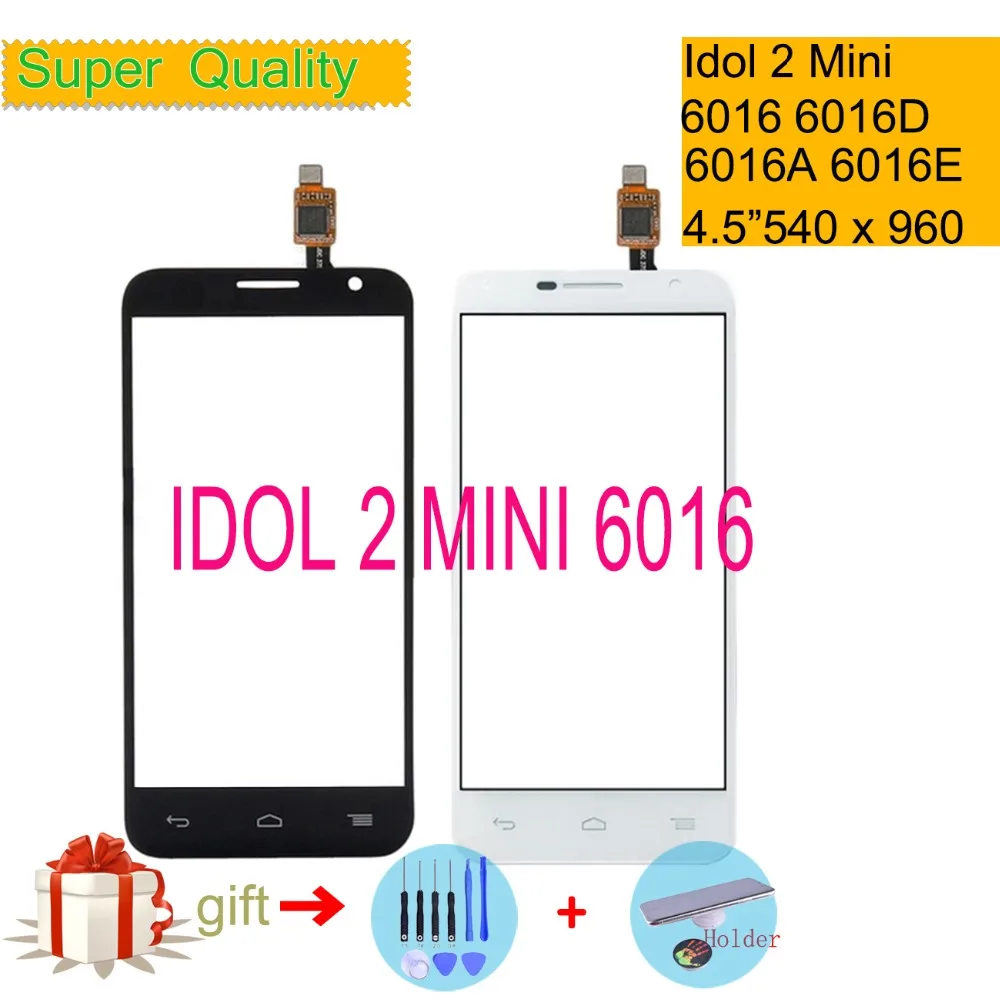

Touchscreen 4.5''For Alcatel One Touch Idol 2 mini 6016 6016D 6016A 6016E 6016X OT6016 Touch Screen Glass Panel Digitizer Lens