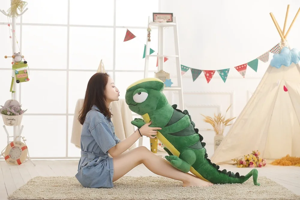 Brinquedo de Pelúcia Animal de Pelúcia Brinquedos para Crianças Lagarto Simulação Boneca Macia Real Vida Pelúcia Camaleão Crianças Presente Aniversário 100cm 140cm 8 100cm 140cm brinquedo de pelúcia lagarto simulação
