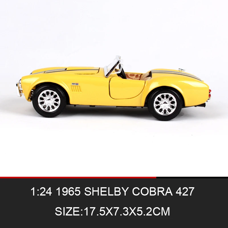 Maisto 1:24 1965 SHELBY COBRA 427 литая модель автомобиля металлическая машина детские игрушки