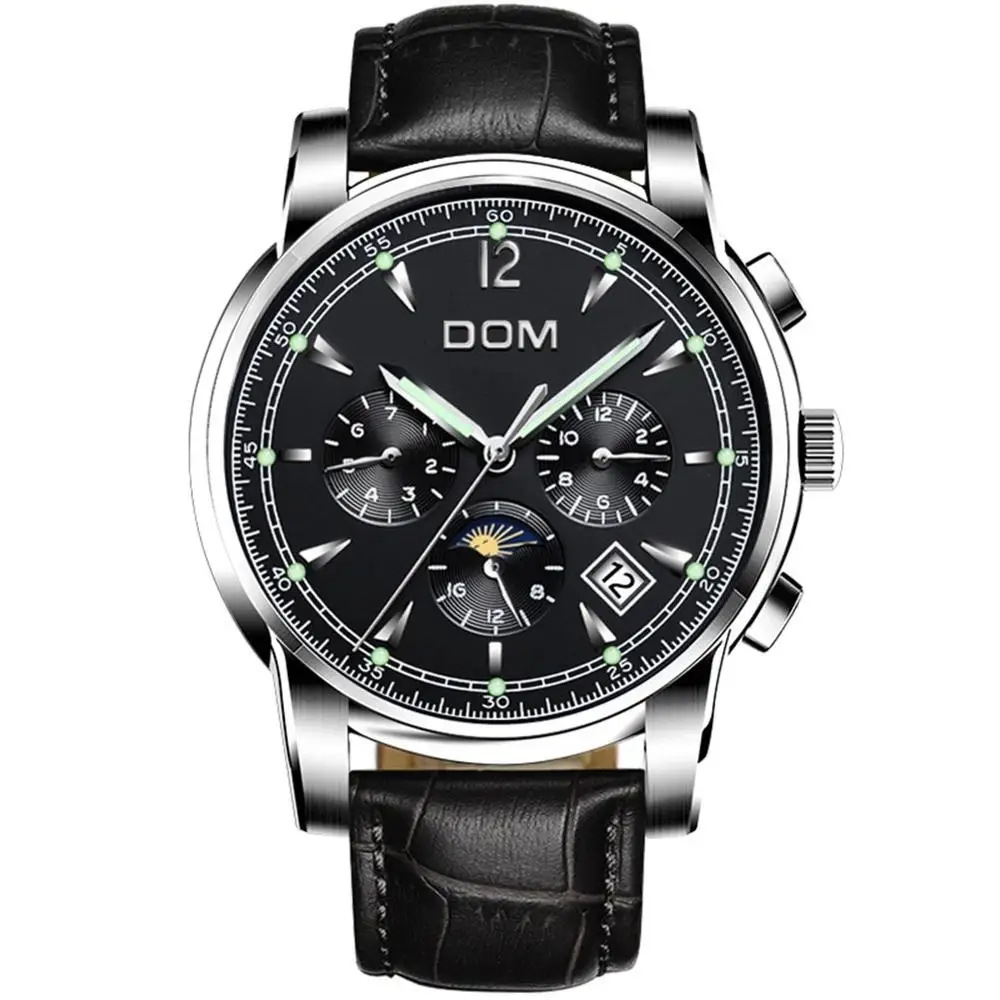 Mechanical Watches Sport DOM Watch Men Waterproof Clock Mens Brand Luxury Fashion Wristwatch Relogio Masculino M-75D-1MX - Цвет: M-75L-1MX