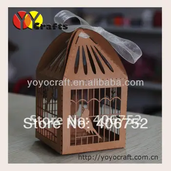 

laser cut birdcage wedding cake box, wedding gift paper cupcake favor box
