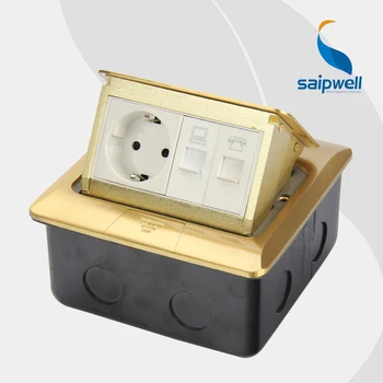 

Pop-Up Design 1 Gang European Socket / General Purpose Waterproof Floor Socket 16A 220V (SPD-2F/CC8-5)