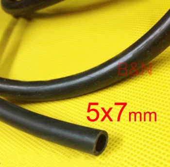 

5mm X 7mm Black colour Silicone Rubber Vacuum Tubing Hose Tube Flexible Pipe High temperature resistant hose
