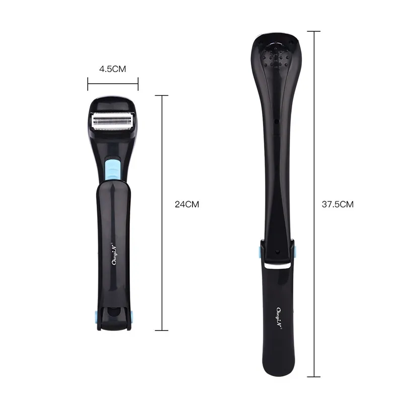 Складной электрический аккумулятор для бритвы с длинной ручкой бритва без боли в спине инструмент для удаления волос Беспроводная Машинка