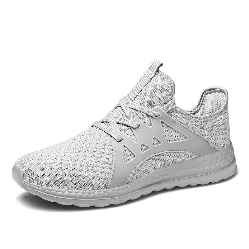 

2018 Outdoor for adult men road running jogging walking sports shoes high-quality lace-up Athietic Breathable mesh male sneakers