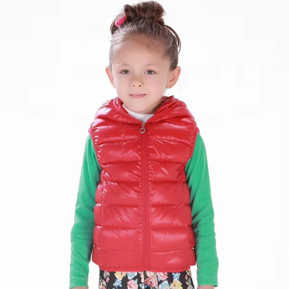 Buy Kids Winter Down Waistcoat Zipper Waistcoat Hooded