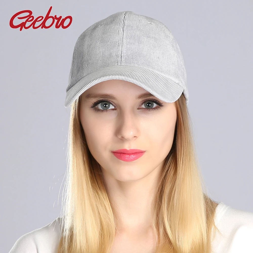 

Geebro Women's Baseball Cap Autumn Polyester Warm Snapback Baseball Caps for Men Ladies Solid Hats Bone Gorras Casquette