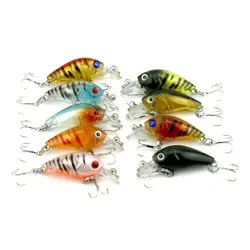 Новый 9 шт. рыбалка приманка глубоко плавание Crankbait Жесткий Bait Цвета доступны воблер медленно плавающий рыболовные снасти