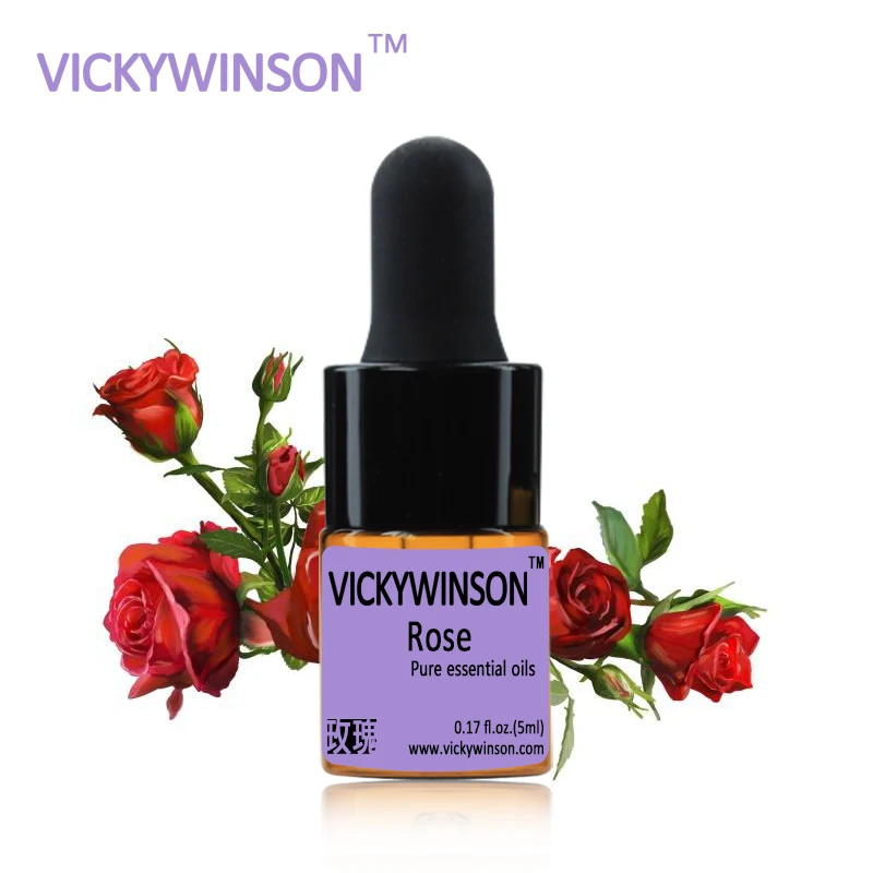 

Rose essential oil 5ml 100% Natural Essential Oils Moisturize Hydrating Whitening Pure oil massage sex massage oil