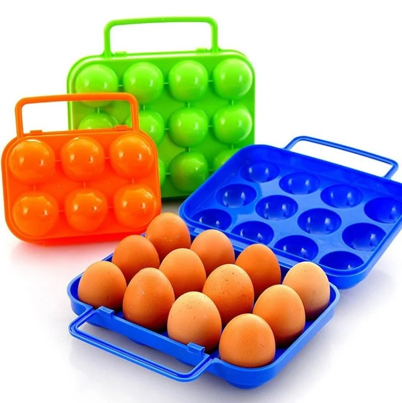 

Hoomall 1PC 6/12 PP Portable Outdoor Camping Picnic BBQ ShockProof Egg Holder Rack Container Storage Box Eggs Plastic Egg Tray