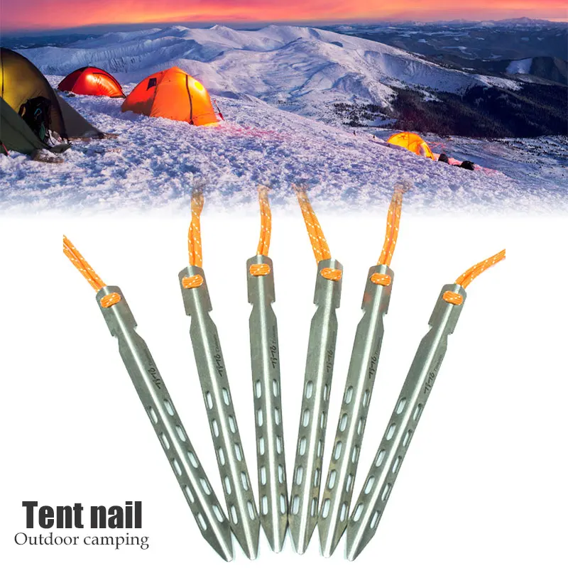 

Titanium Alloy TA2 Beach Professional Ground Nail Economic Moisture Pad Hiking Tent Peg Camping Outdoor Tents Dropshipping