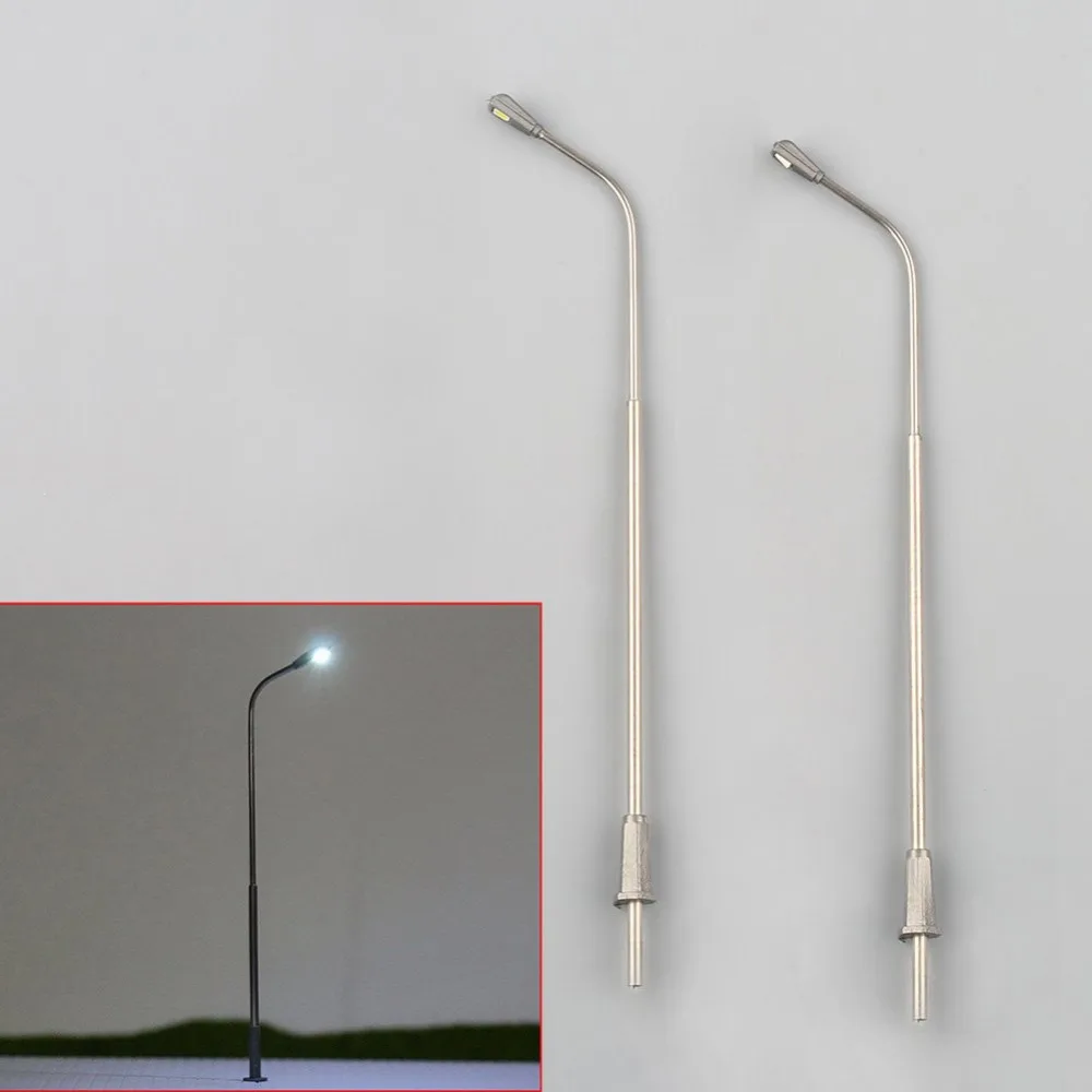 

10 Pcs 1:150 Scale Model Streets Lamp LED Lights Lamppost Model Railway Street Lights