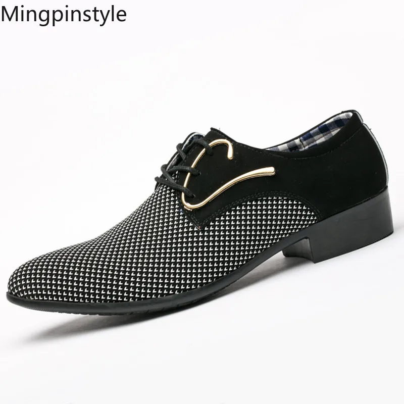 Mingpinstyle 2018 Для Мужчин's Повседневная кожаная обувь Европы Большие размеры оксфорды 454647 молодежная мода из дышащей искусственной кожи