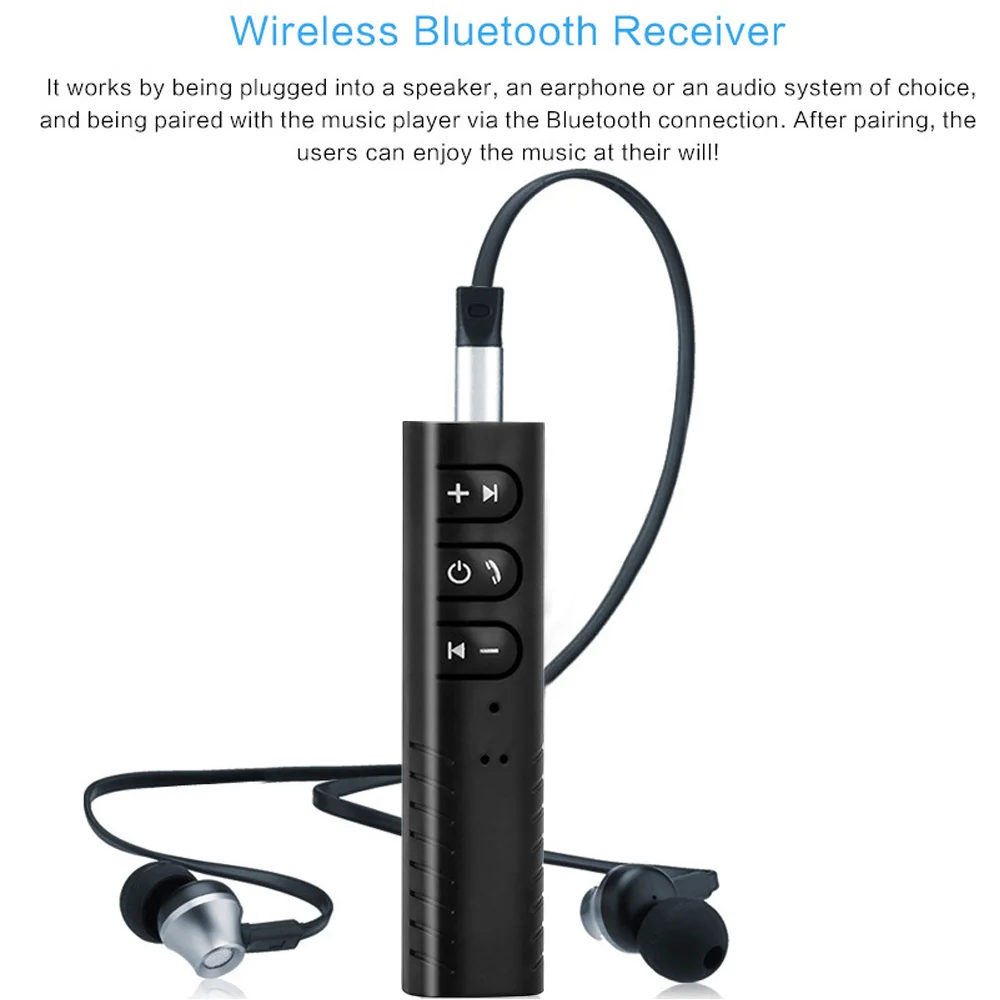 Автомобильный Bluetooth Handsfree Kit 3 5 мм разъем авто AUX для динамиков наушники стерео
