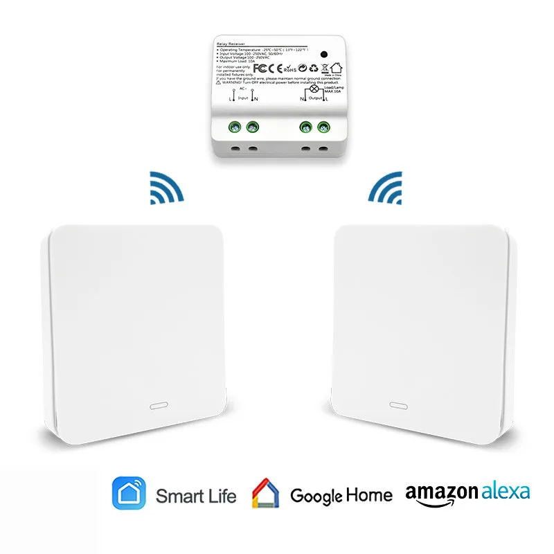 Умный выключатель света с Wi Fi беспроводной Радиочастотный переключатель без