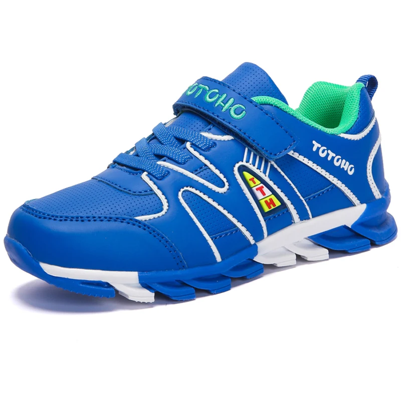 

High Quality Thick Sole Non-slip Leather Kids Sneakers Breathable Boys Running Shoes Rubber Wear-resistant Children Walking