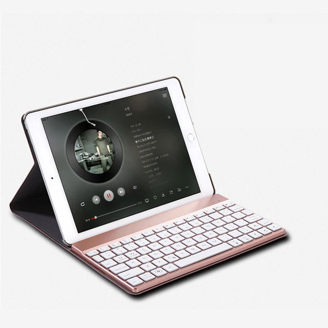 Cheap Wireless Bluetooth 3.0 Mini Keyboard Removable Rechargeable Keypad PU Leather Case for iPad 2 3 4 air / air2  9.7" Pro 10.5 inch