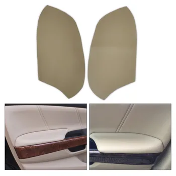 

CITALL 1pair New Beige Front Door Panels Armrest Skin Covers Leather for 2008 2009 2010 2011 2012 Honda Accord DIY