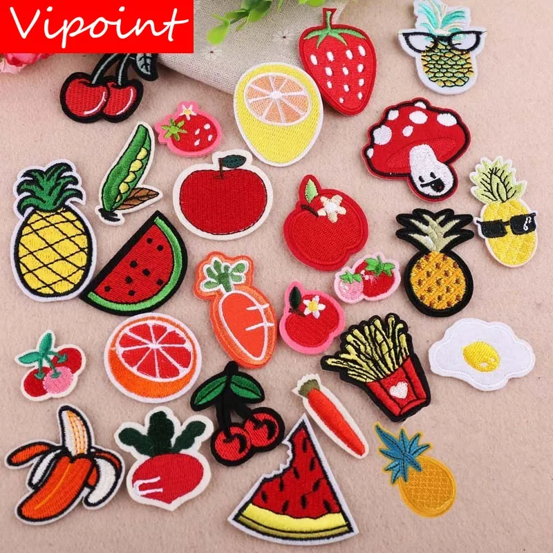 

VIPOINT embroidery fruits vegetables patches egg patches badges applique patches for clothing YX-34
