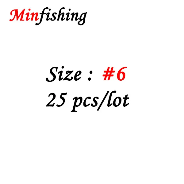 Minfishing 25 шт. приспособления для рыбалки Rolling поворотный с винтовой защелкой крючок аксессуары речная Рыбалка - Цвет: Size 6