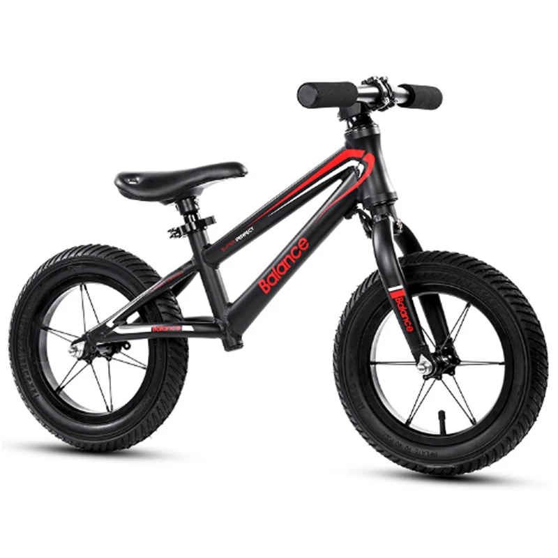 12 дюймов балансировочный велосипед без педалей детский балансировочный велосипед Два Колеса Портативный waker новые игрушки для верховой езды - Цвет: black