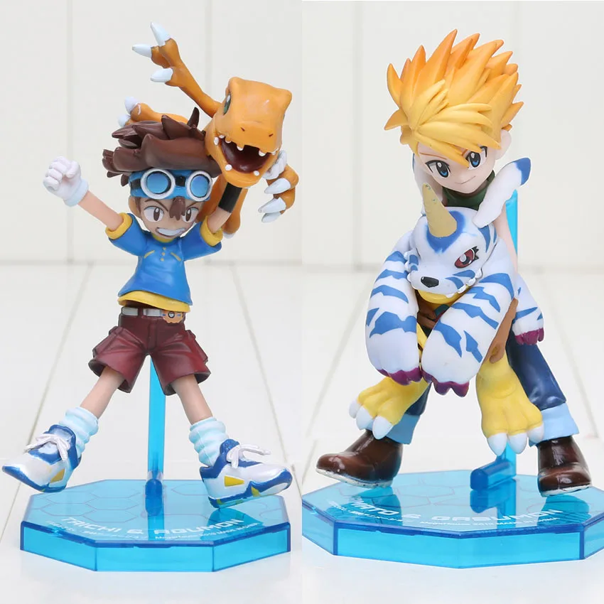 

11cm Digimon Adventure YAGAMI TAICHI & AGUMON ISHIDA YAMATO & GABUMON PVC Action Figure model Toy