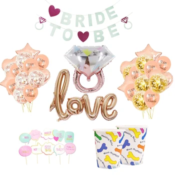 

Bachelor Party Supplies Photo Props MR MRS Balloons Bride To Be Garland Hen Night Party Decor Accessories for Bridal Shower