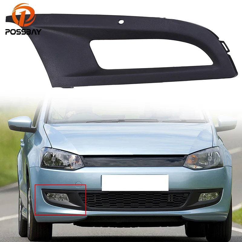 

POSSBAY Auto Car Front Bumper Lower Grill Grilles Fit for VW POLO Typ 6R Hatchback Pre-facelift 2010-2014 Fog Lamp Cover Case