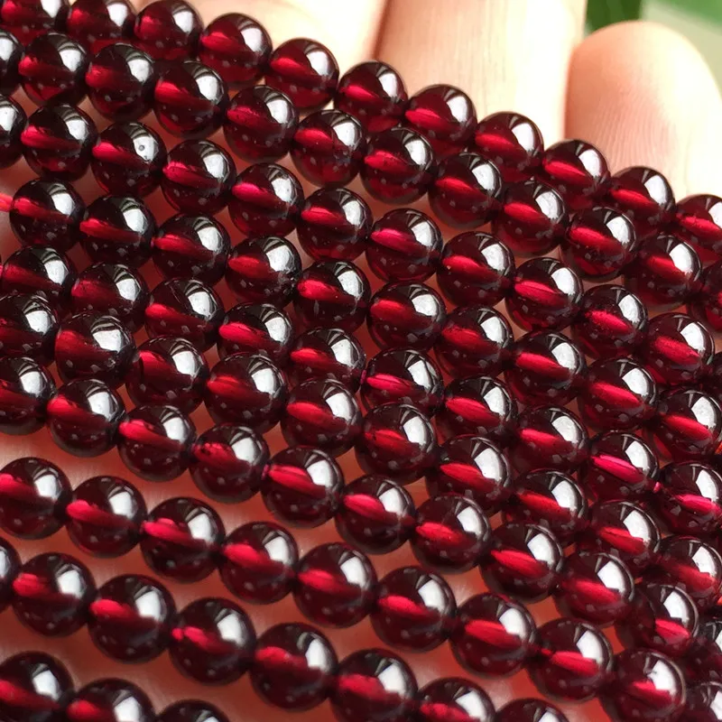 

Garnet stone Nature Color 4 mm 6 mm 8 mm AA Quality Very Good Quality For Bracelet earring Make 38-39 cm 100% Really Color