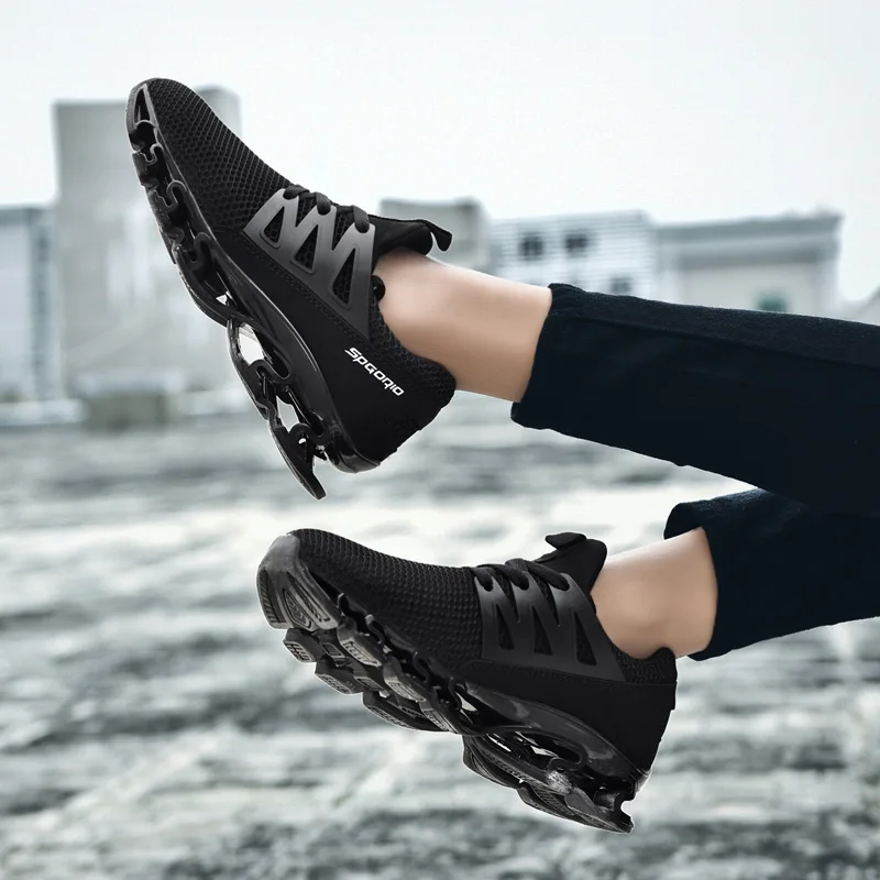 Г., летние кроссовки для бега, уличные спортивные дышащие воздухопроницаемые сетчатый набивочный материал, весенние кроссовки с лезвием, 36-48, женская мужская обувь