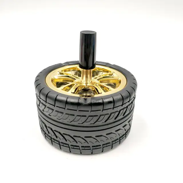 Car Tires Ashtray Press Rotary Display Household Ash Tray Ashtray Metal
