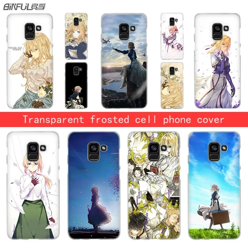 

violet evergarden Transparent Phone hard Case for Samsung Galaxy M10 M20 A3 A5 A6s A7 A8 2016 2017 A6 2018 Plus
