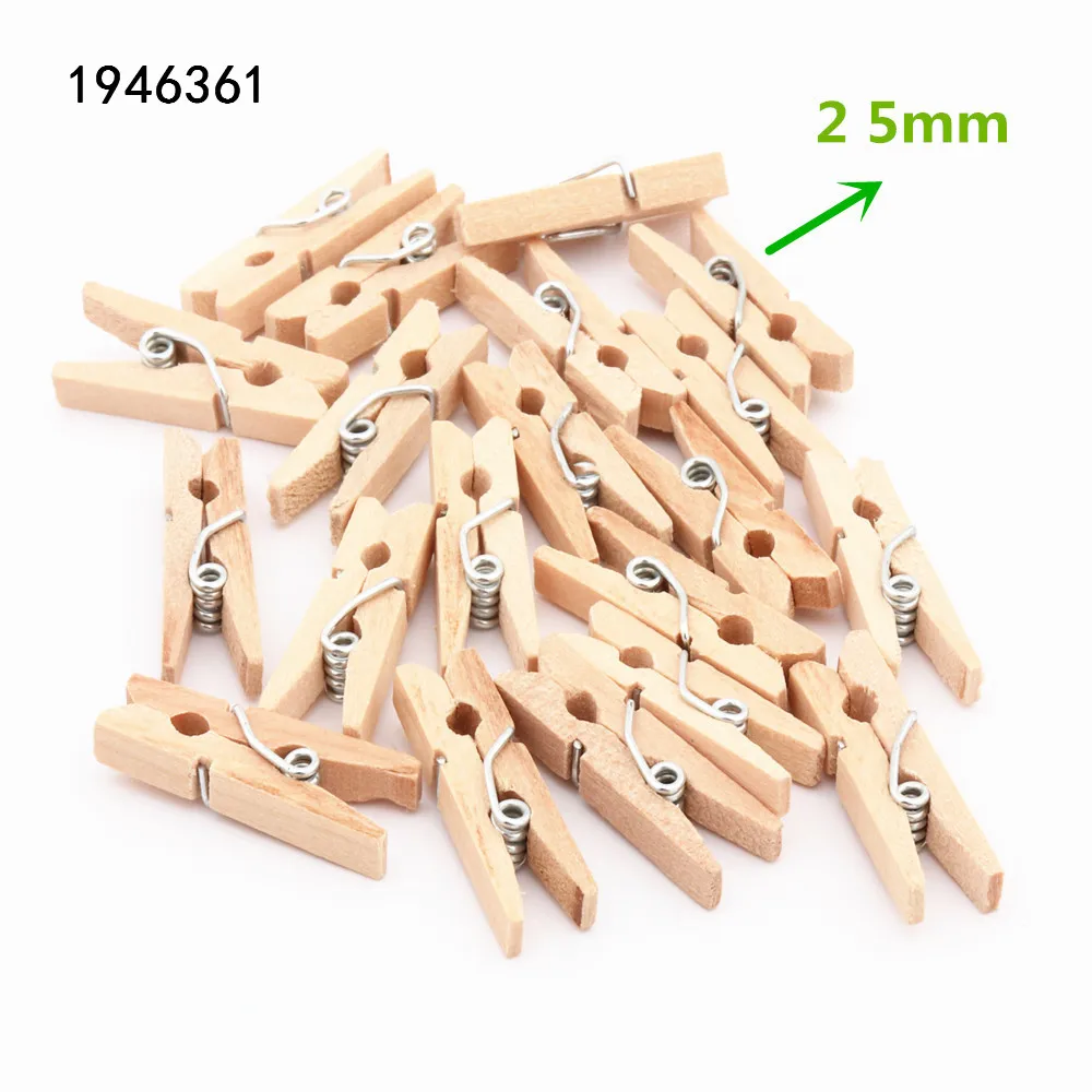 50/100/200pcs Clips Wood Photo Album Clamp DIY Picture Mini