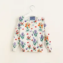 Baby Girls Knit Floral Cardigans 2016 Kids Girls Crochet Knitted Sweater Babies Autumn Wool Blends Outwear babies clothes
