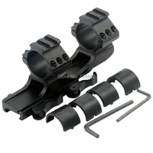 25,4 мм 30 мм двойные кольца двойного кольца консольное Крепление Пикатинни прицел с креплением Вивер рейку с QD кулачковые замки адаптер
