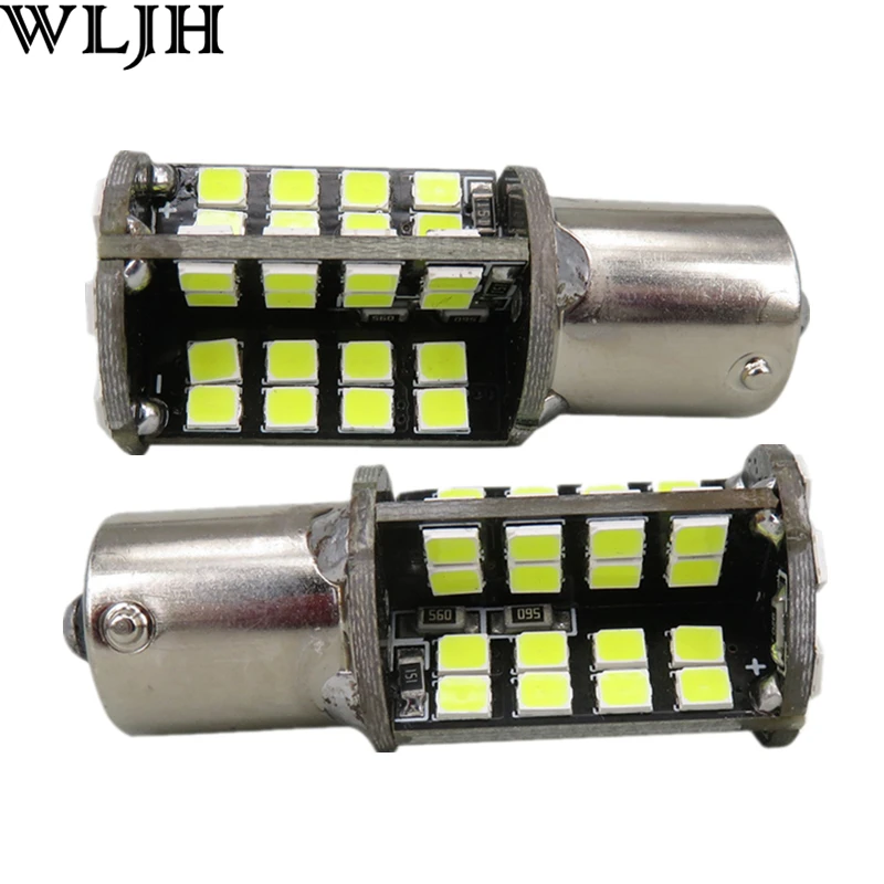 WLJH 2x Светодиодный светильник P21W 1156 BA15S светодиодный 79 2835 SMD Canbus 12 В автоматический