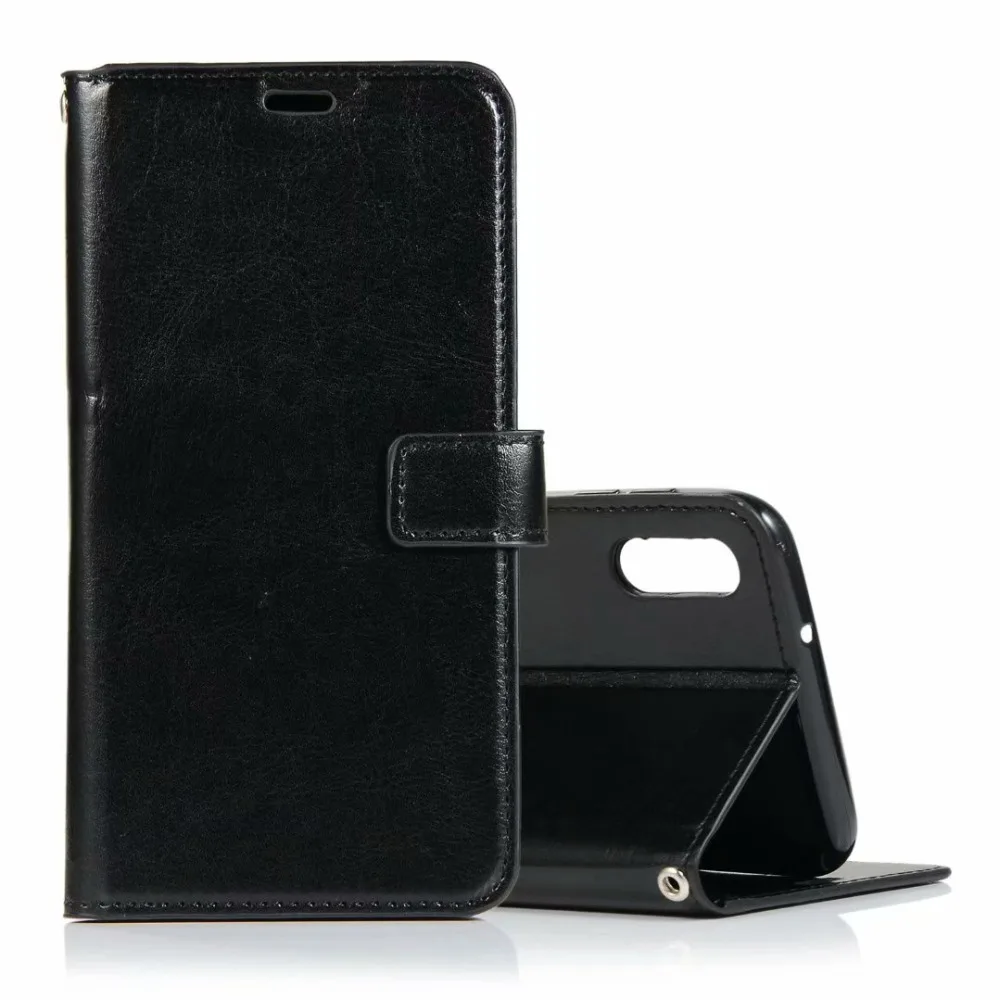 50pcs/lot Crazy Horse Wallet Flip PU leather Case with Photo Frame For Samsung A10 A20 A30 A40 A50 A70 A80 A90 A20E M10 M20 M30